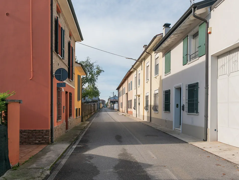 Via Volontari del Sangue in Bozzolo, Lombardy, Italy
